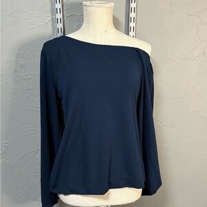 Banana Republic Dark Blue Off-Shoulder Blouse
